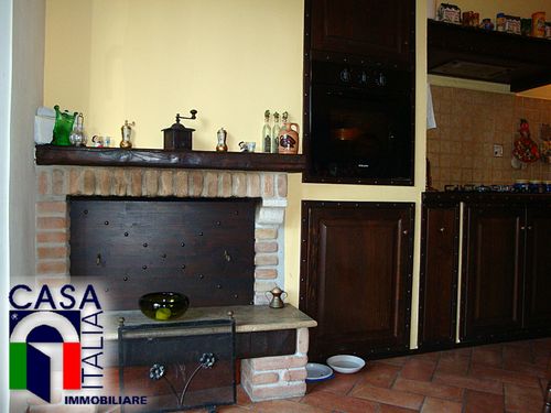 cucina abitabile con camino